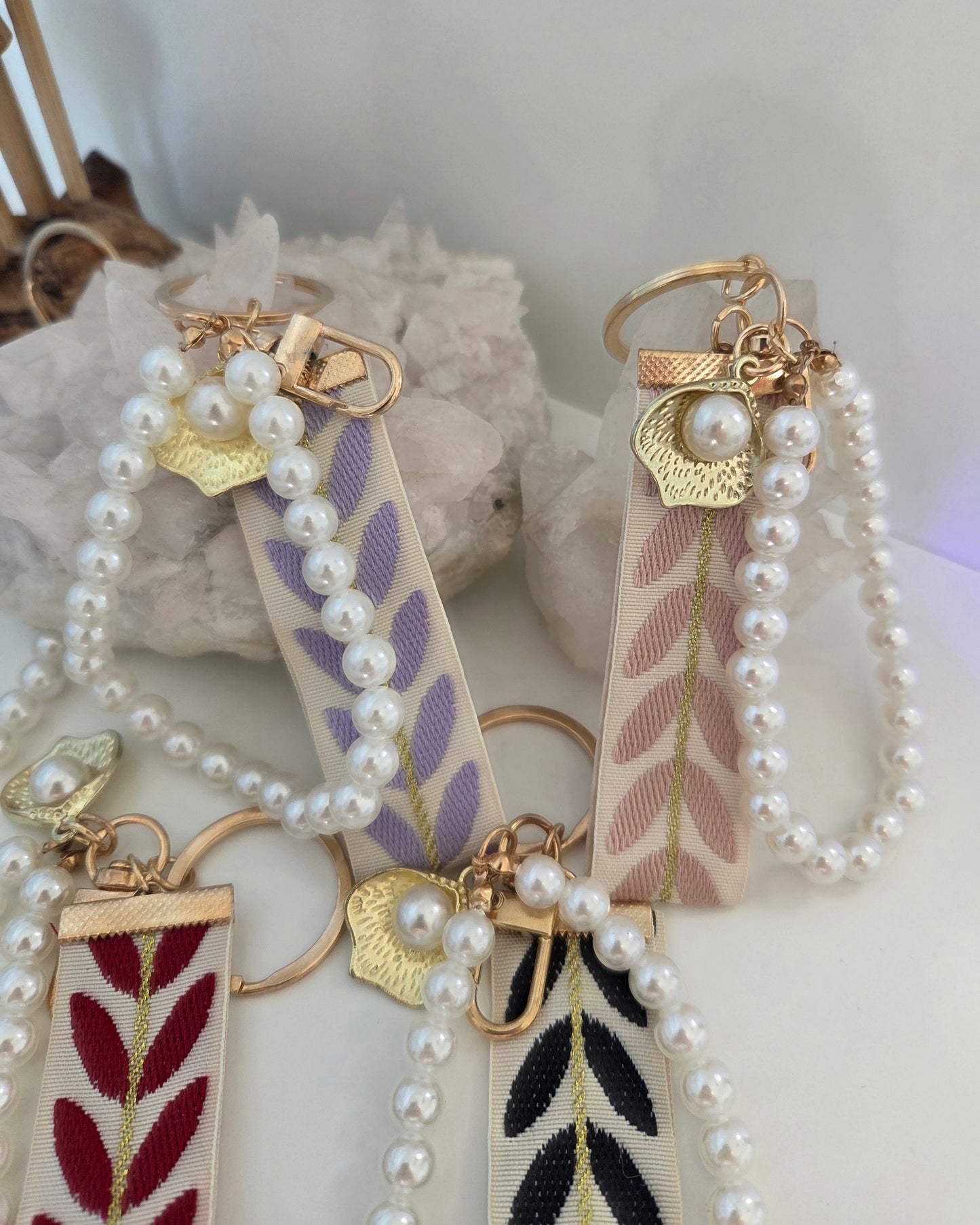 Pearl Wristlet Keychain