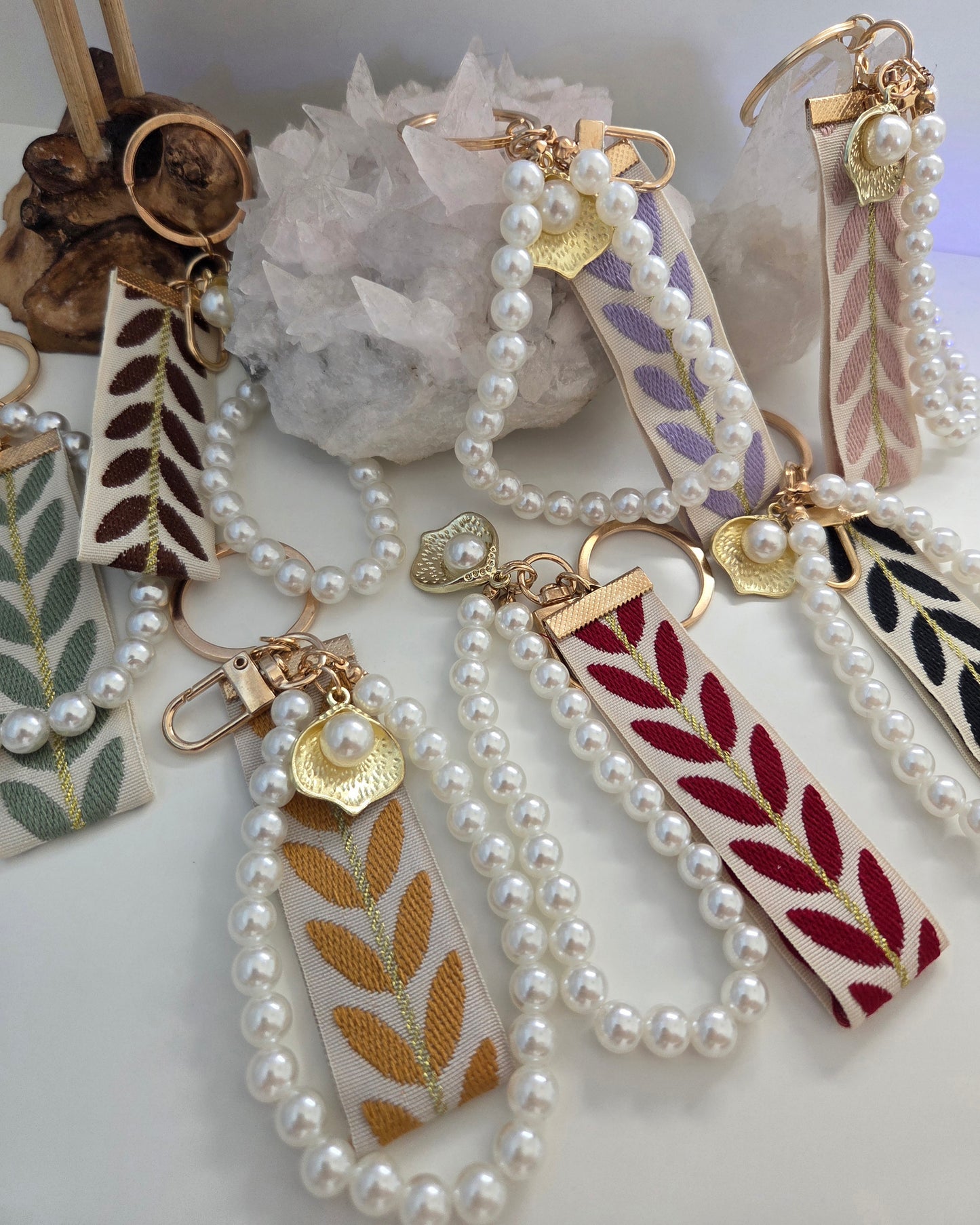 Pearl Wristlet Keychain